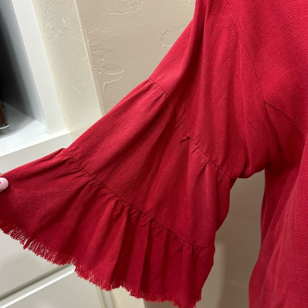 Umgee red dress- size large - Picture 2 of 6